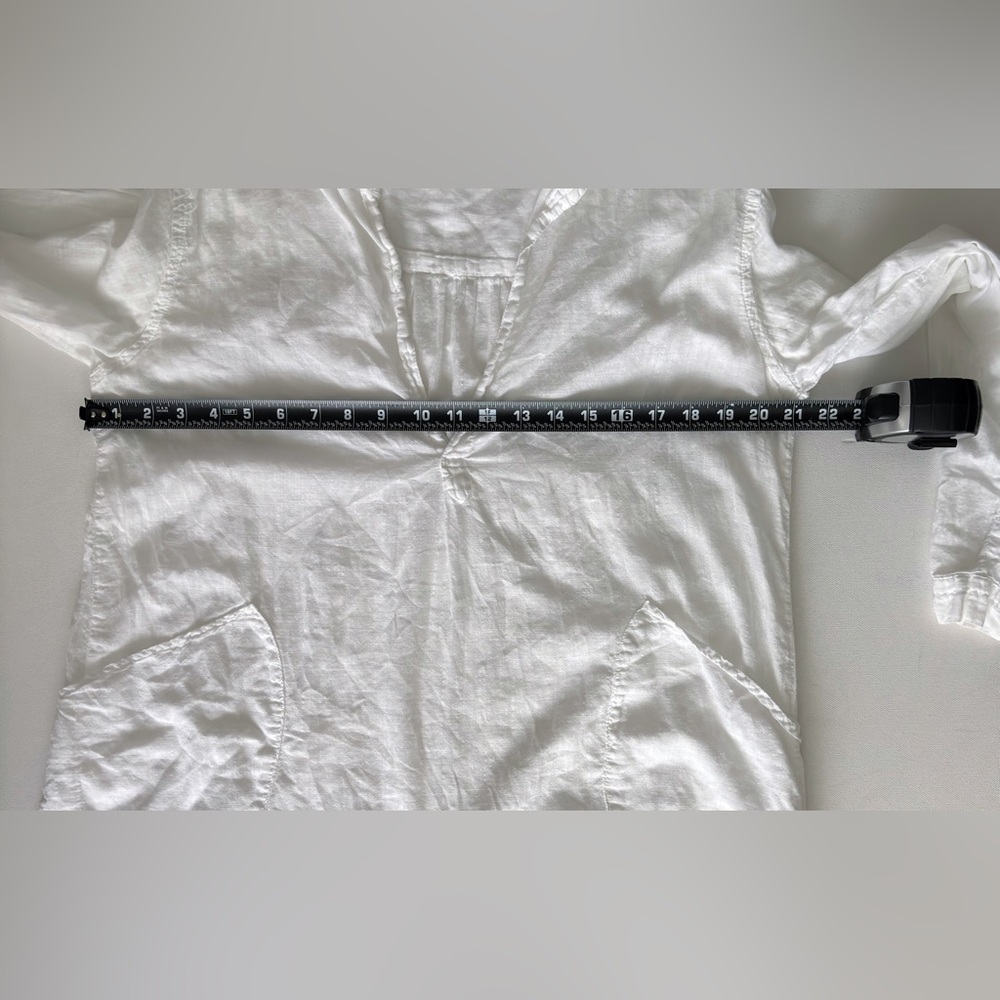 CP Shades Teton Cotton Pocket Front Tunic White Small s - Picture 3 of 6